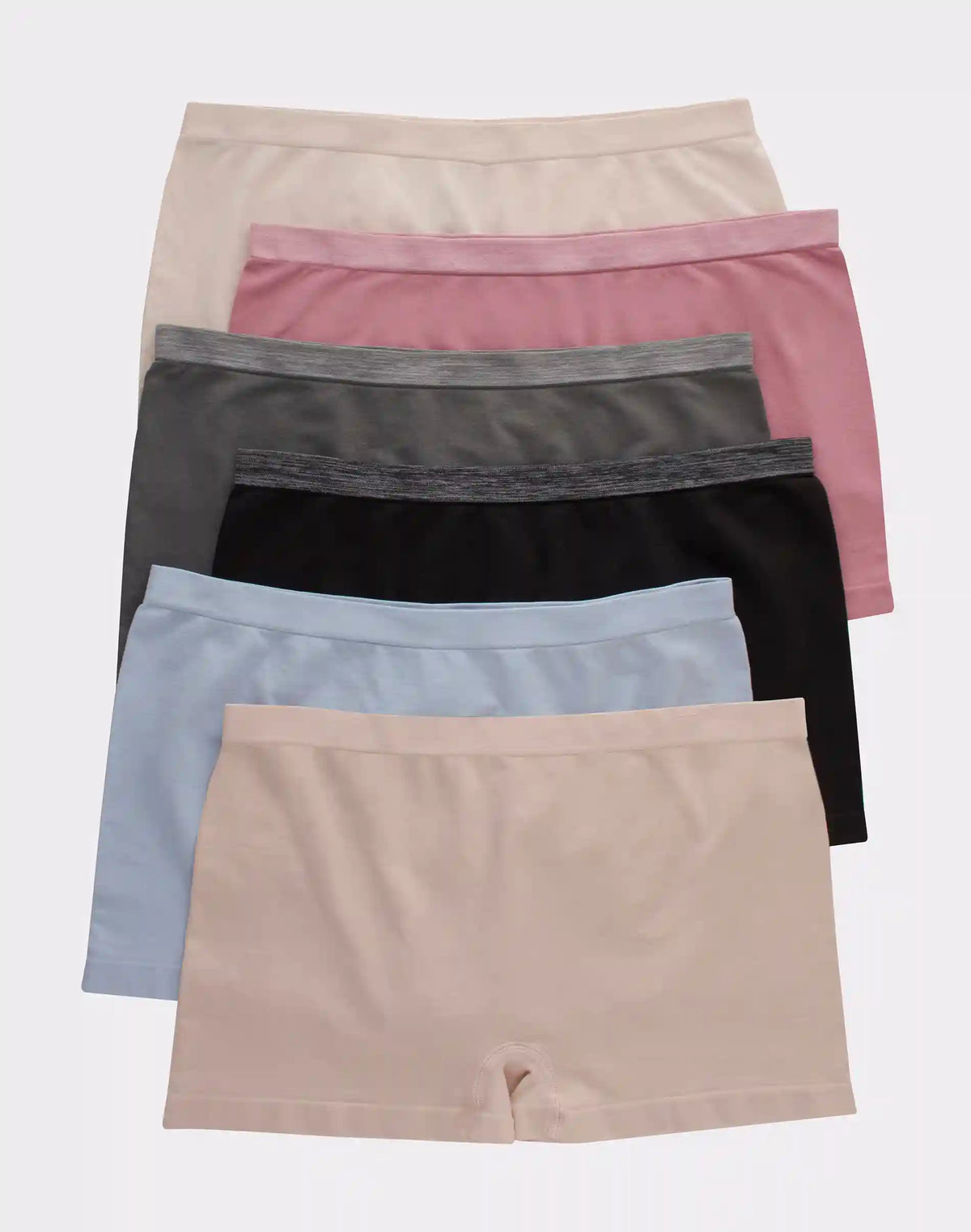 Hanes Women's Seamless Boyshort Underwear, Comfort Flex Fit, 6-Pack