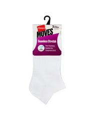 Hanes Moves Women’s Seamless Stretch No Show Socks, 3 Pairs