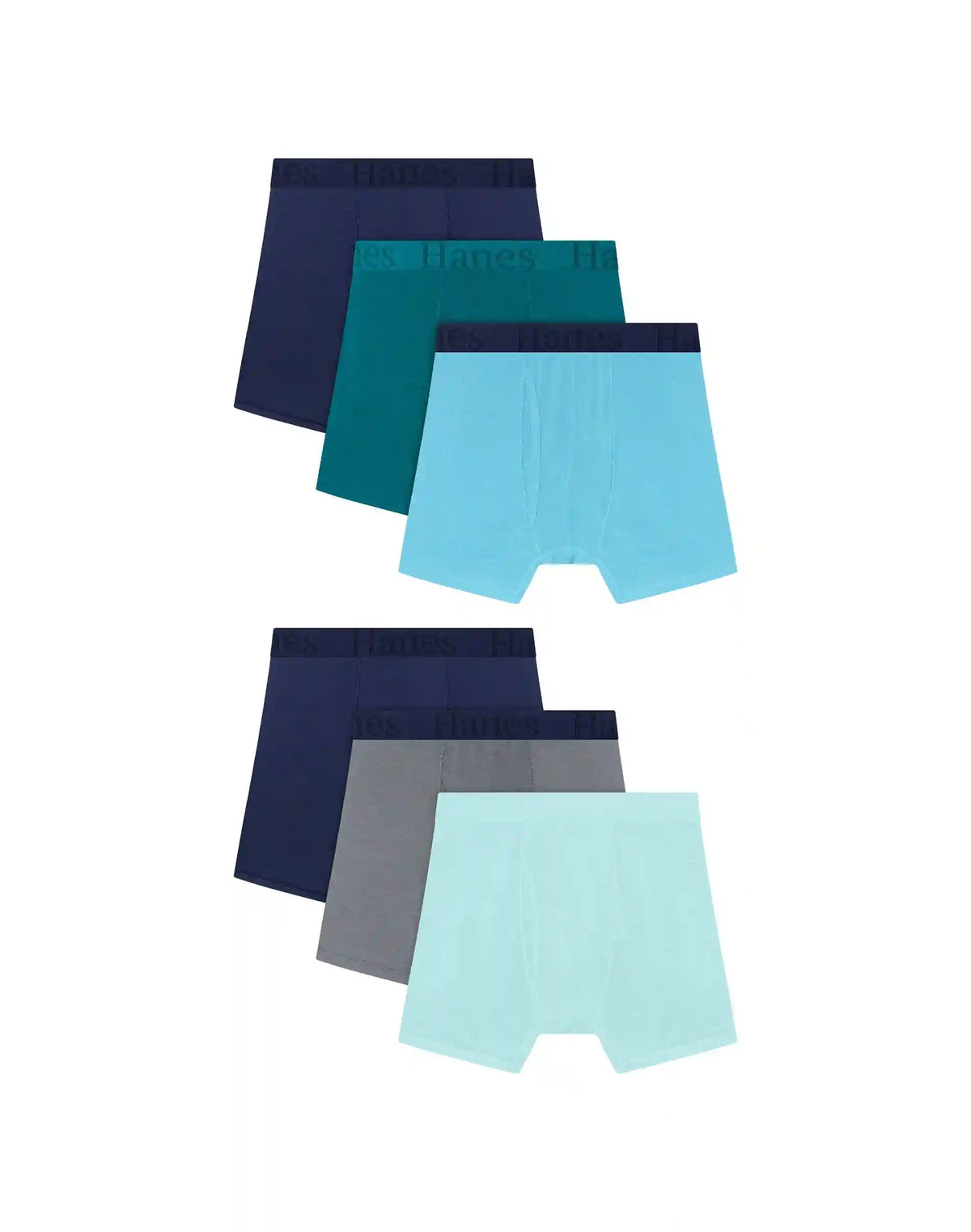 Hanes Originals SuperSoft Underwear Boxer Briefs Pack, 6-Pack, Black
