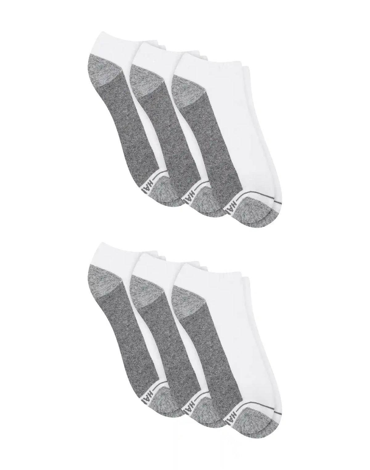 Hanes Double Tough Men's Low Cut Socks, Max Cushion, Shoe Sizes 6-12, 6-Pairs