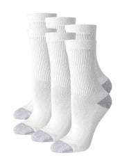 Hanes Women's Crew Socks, Moisture-Wicking, Extended Sizes 8-12, 6-Pairs