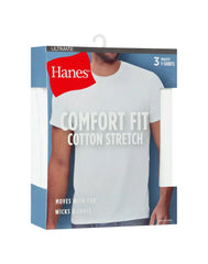 Hanes Ultimate® Men's Undershirts Crewneck Pack – 3-Pack – Comfort Fit Stretch Tees – Moisture Wicking