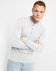 Hanes Originals Men's Long Sleeve Henley T-Shirt