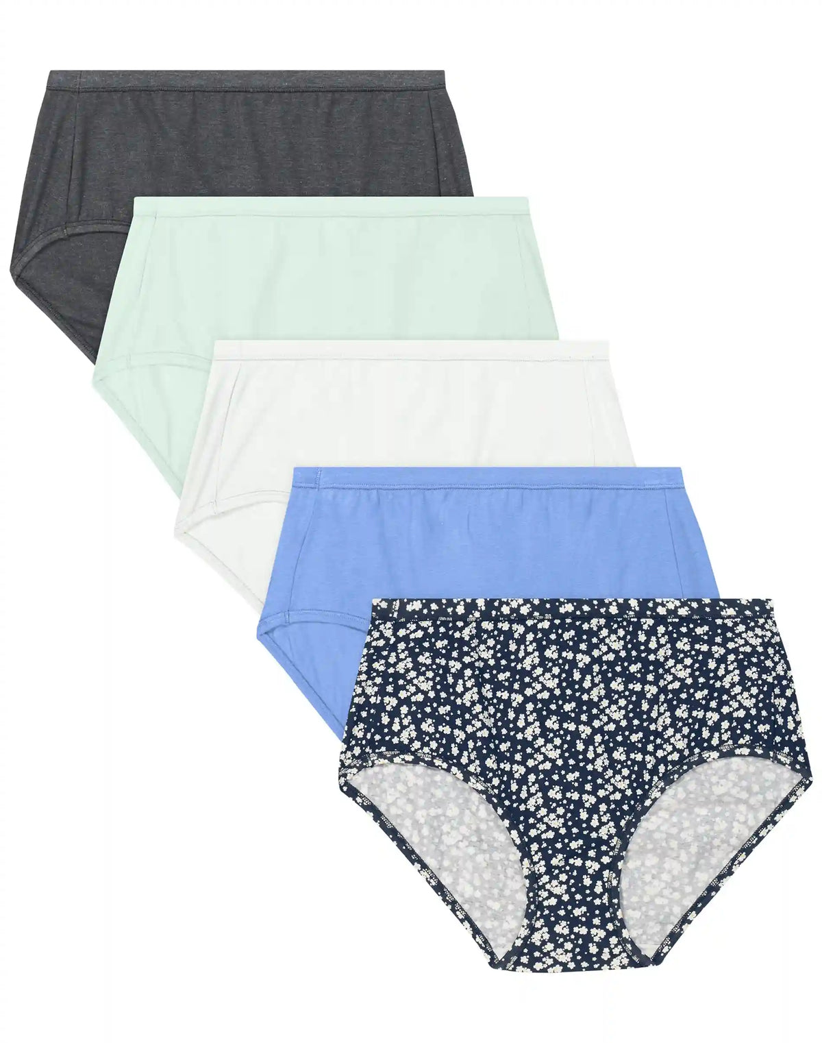 Hanes Ultimate ComfortSoft Women's Underwear Briefs, 5-Pack, Cotton Stretch