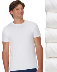 Hanes Ultimate Men's Undershirts Pack - 5-Pack - ComfortSoft Crewneck Cotton T-Shirts - Moisture-Wicking