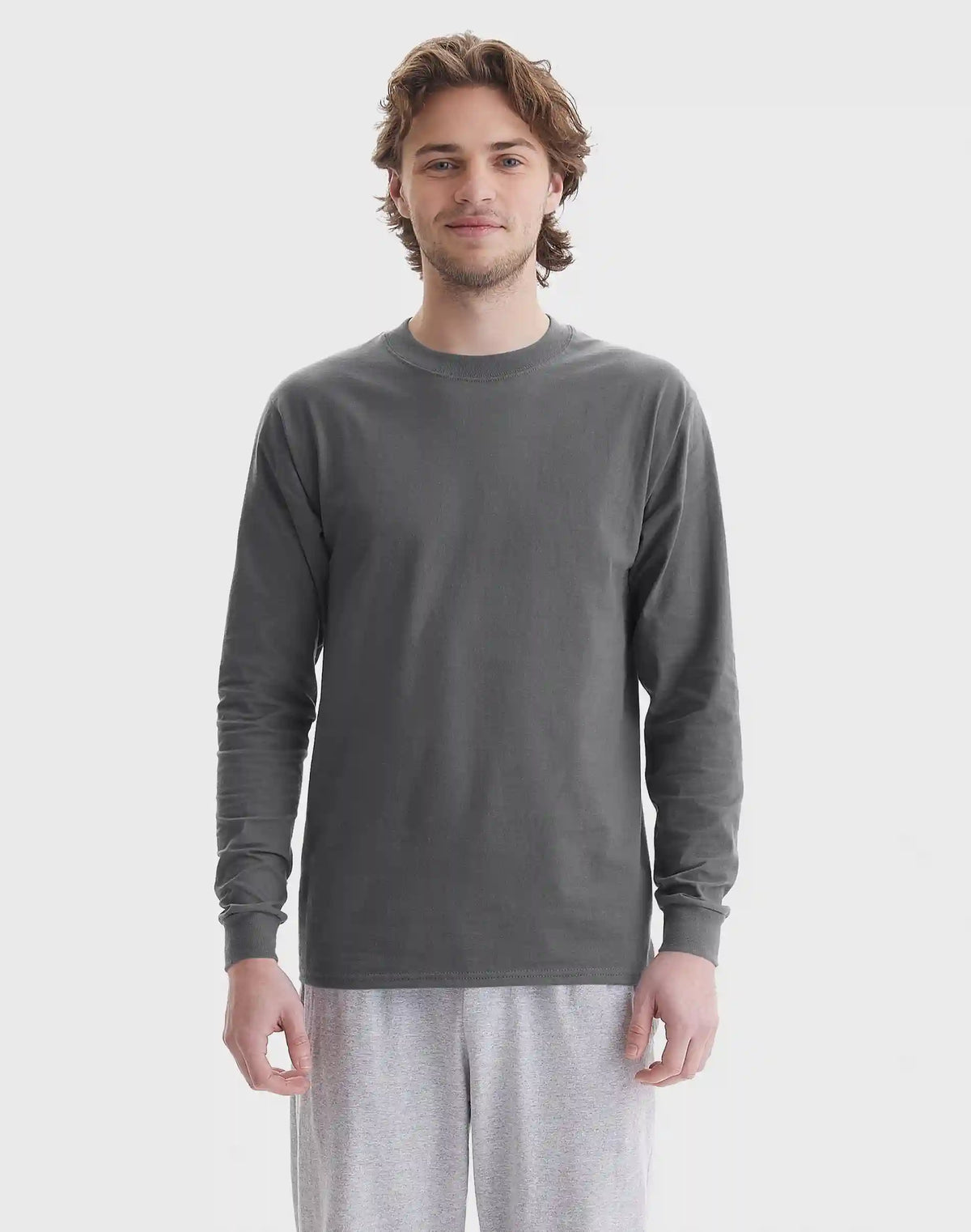 Hanes Beefy Men's Long Sleeve T-Shirt, Cotton