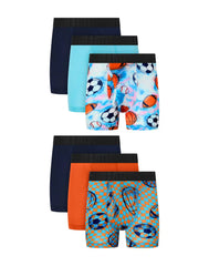 Hanes Originals SuperStretch Boys' Underwear Boxer Briefs Pack, 6-Pack, Lightweight Stretch, Theme Multipack