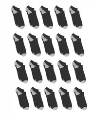 Hanes Men’s Cushioned No Show Socks Pack, 20 Pairs, Moisture Wicking