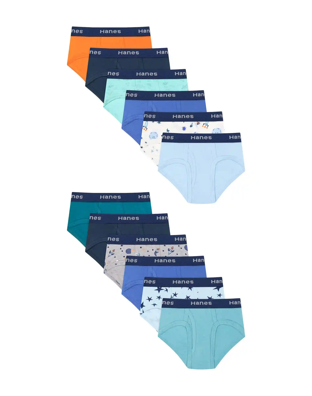 Hanes Toddler Boys' Underwear Boxer Briefs Pack, 12-Pack, Moisture-Wicking