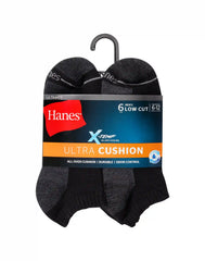Hanes Ultimate Men's Ultra Cushion Low Cut Socks, 6-Pairs