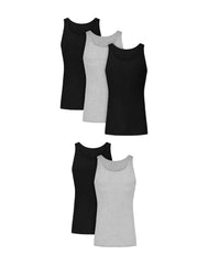 Hanes Ultimate Men's Tank Undershirts Pack - 5-Pack - ComfortSoft Cotton Tank Tops - Moisture-Wicking