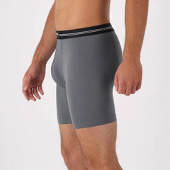 Hanes Perfect Flex Men's Boxer Brief Underwear, Lightweight & Breathable, Grey, 1-Pack