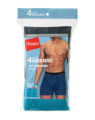 Hanes Ultimate Men's Boxer Briefs Pack - 4-Pack - ComfortSoft Cotton Underwear - Moisture-Wicking