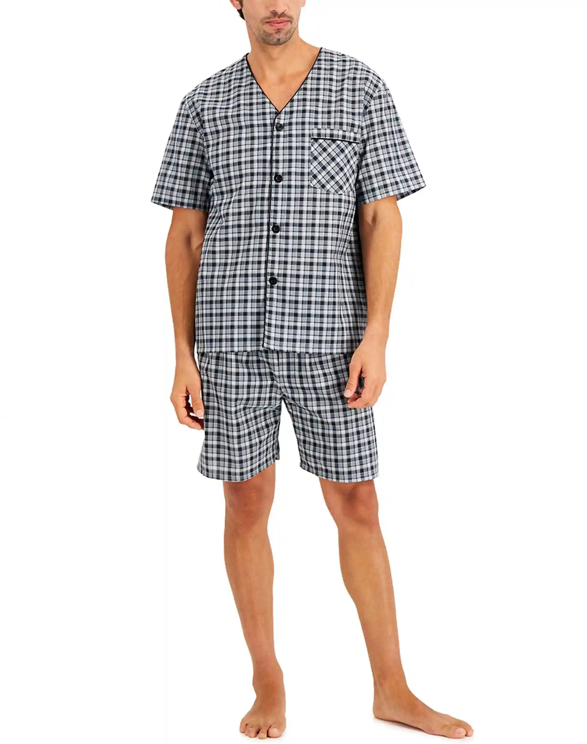 Hanes Men’s Pajama Shorts Set, Woven Cotton Blend