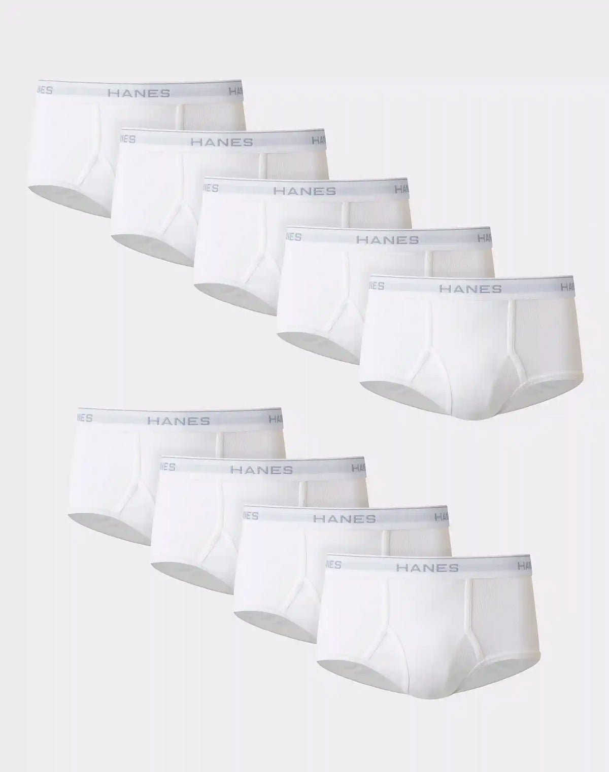 Hanes Men's White Cotton Brief Underwear, 9-Pack