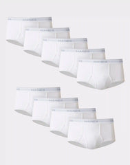 Hanes Men's White Cotton Brief Underwear, 9-Pack