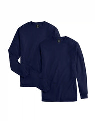 Hanes Beefy-T Unisex Long-Sleeve T-Shirt, Value 2-Pack