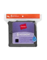 Hanes Women's No Show Socks, Moisture-Wicking, 6-Pairs