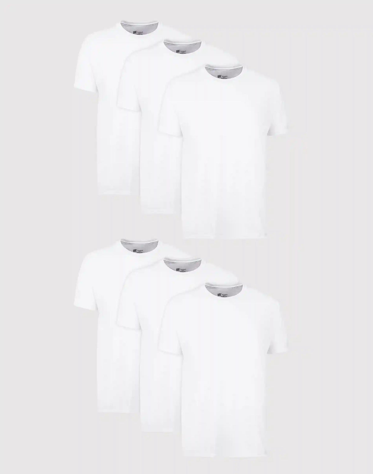 Hanes Men's White Undershirt Pack, 6-Pack, Odor Control