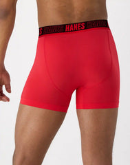 Hanes Moves Ultimate Men's Anti-Chafe Trunk Underwear, Total Support Pouch, X-Temp, 4-Pack, 4"
