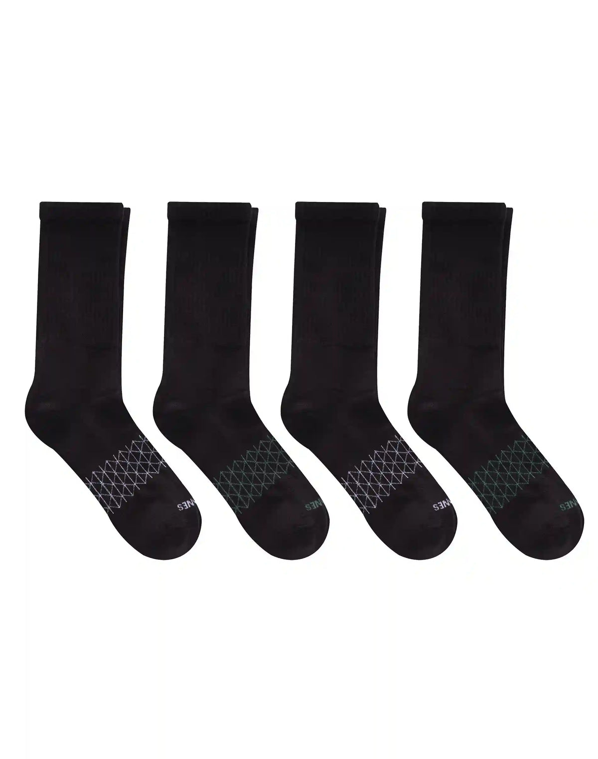Hanes Absolute Active Men's Crew Socks Pack, 4-Pair Pack, Moisture Wicking, Seamless Toe, Cushioned