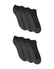 Hanes Double Tough Men's Low Cut Socks, Max Cushion, Shoe Sizes 6-12, 6-Pairs