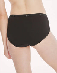 Hanes Women's Breathable Cotton Hi-Cut Underwear, Black, 10-Pack