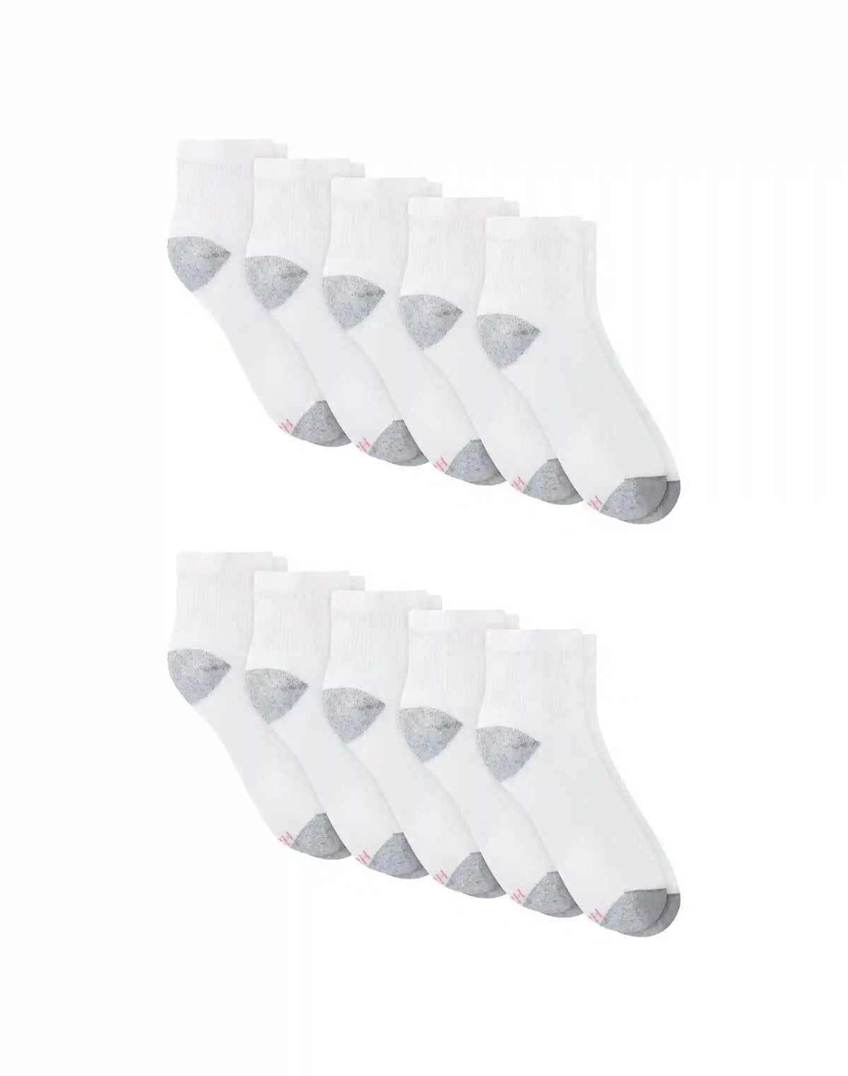 Hanes Women's Athletic Ankle Socks, Full Sole Cushion, 10-Pairs