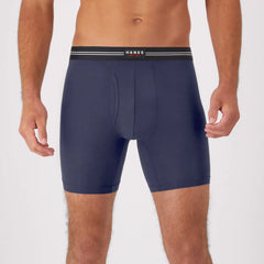 Hanes Perfect Flex Men's Boxer Brief Underwear, Lightweight & Breathable, Navy, 1-Pack