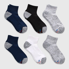 Hanes Moves Men's Ankle Socks Pack, 6-Pack, Moisture-Wicking