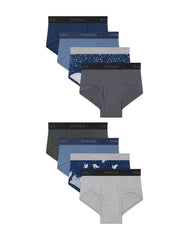 Hanes Boys’ Underwear Boxer Briefs Cotton-Stretch, 8-Pack, Prints