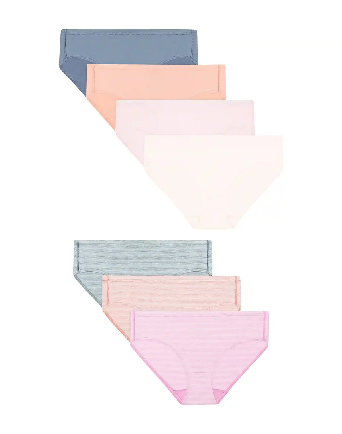 Hanes Pure Comfort Girls' Underwear Microfiber Hipster, 7-Pack