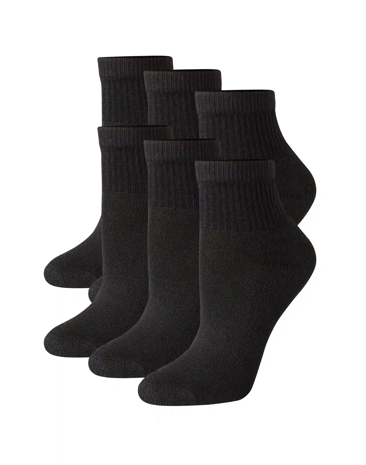 Hanes Women's Ankle Socks, Moisture-Wicking, Extended Sizes 8-12, 6-Pairs