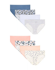 Hanes Ultimate Pure Comfort Girls' Hipster Underwear, Cotton, 8-Pack