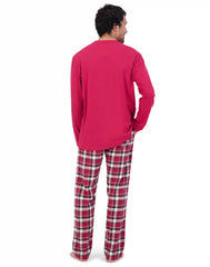 Hanes Men’s Flannel Pajama Set, Cotton Blend