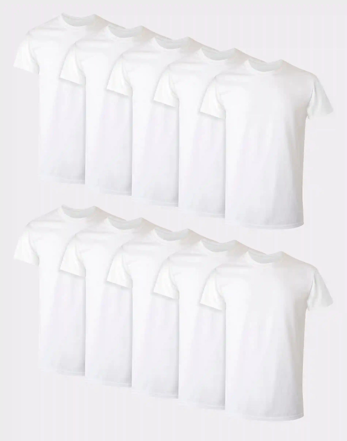 Hanes Men's Cotton Undershirt Super Value Pack, Moisture-Wicking, White,  10-pack
