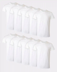 Hanes Men's Cotton Undershirt Super Value Pack, Moisture-Wicking, White,  10-pack