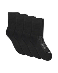 Hanes Absolute Run Men's Socks Pack, 4-Pair Pack, Heel-Shield Tab, Moisture Wicking