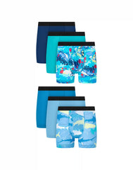 Hanes Originals SuperStretch Boys' Underwear Boxer Briefs Pack, 6-Pack, Lightweight Stretch, Assorted Multipack