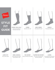 Hanes Men's Cushion Ankle Socks, 6-Pairs