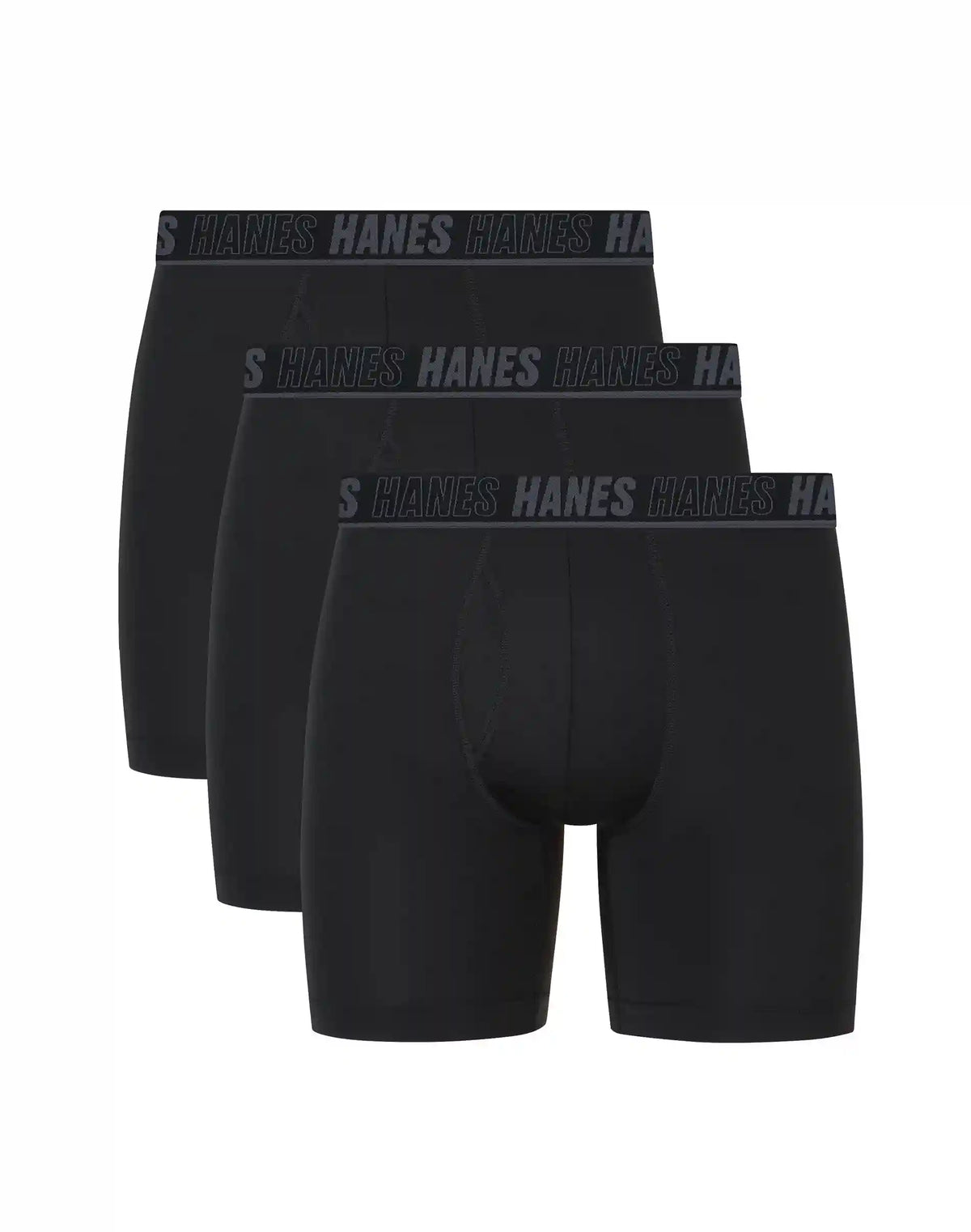 Hanes Ultimate® Moves® Men's Underwear Boxer Briefs Pack – 3-Pack – X-Temp™ – Total Support Pouch® – Odor Guard