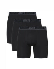 Hanes Ultimate® Moves® Men's Underwear Boxer Briefs Pack – 3-Pack – X-Temp™ – Total Support Pouch® – Odor Guard