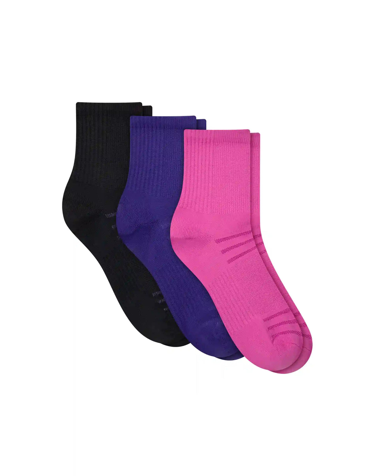 Hanes Moves Women’s Seamless Stretch Mid Crew Socks, 3 Pairs