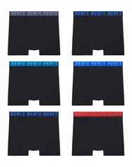 Hanes Moves X-Temp Boys' Underwear Boxer Briefs, 6-Pack, Performance Stretch, Moisture-Wicking