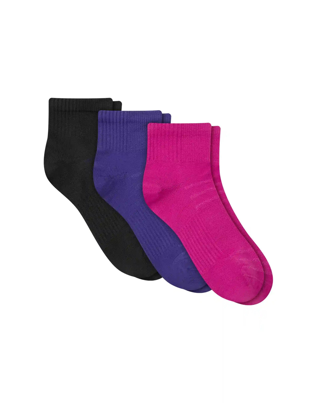 Hanes Moves Women’s Seamless Stretch Ankle Socks, 3 Pairs