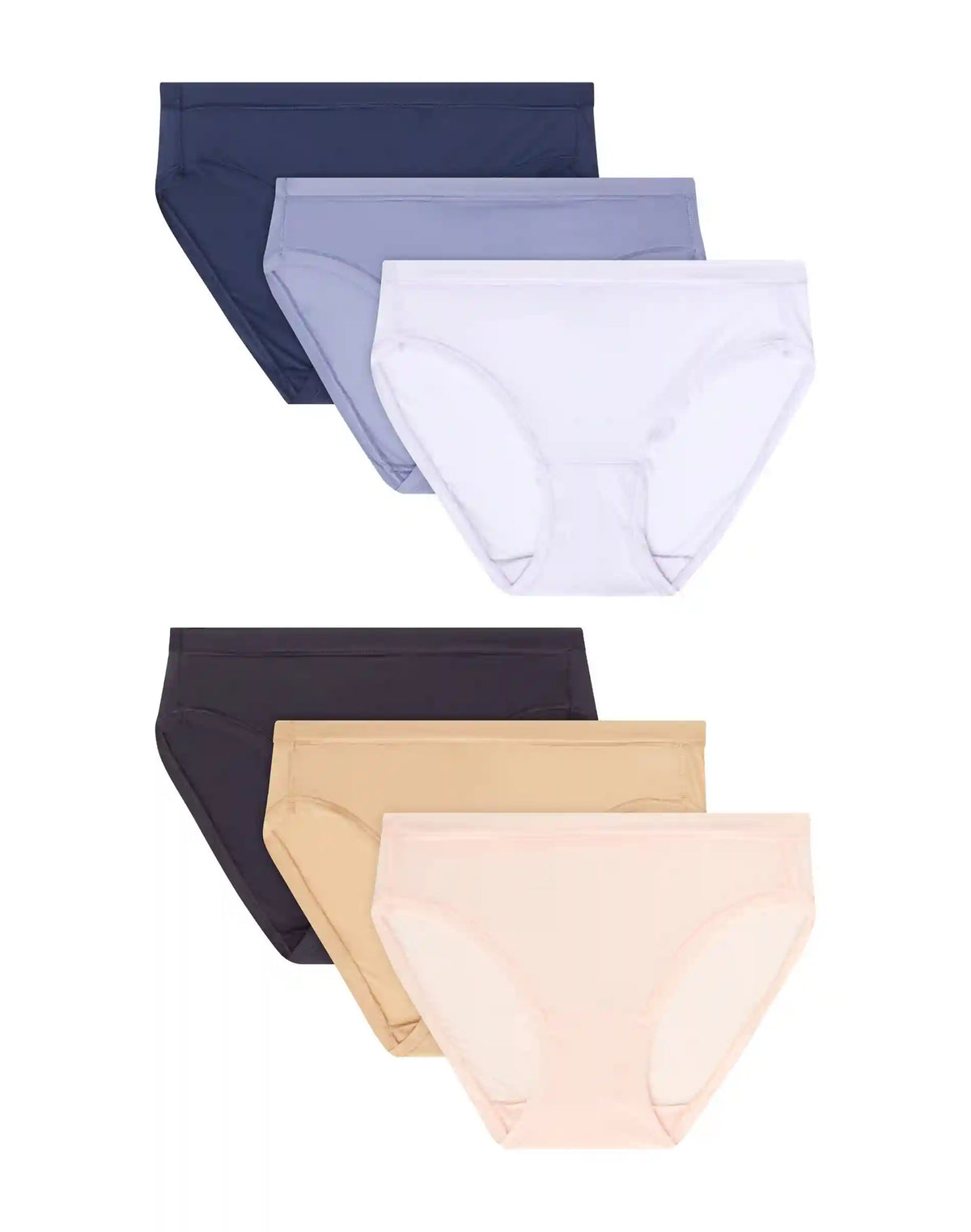 Hanes Women's Super Stretch Microfiber Bikini Underwear, Comfort Flex Fit, 6-Pack