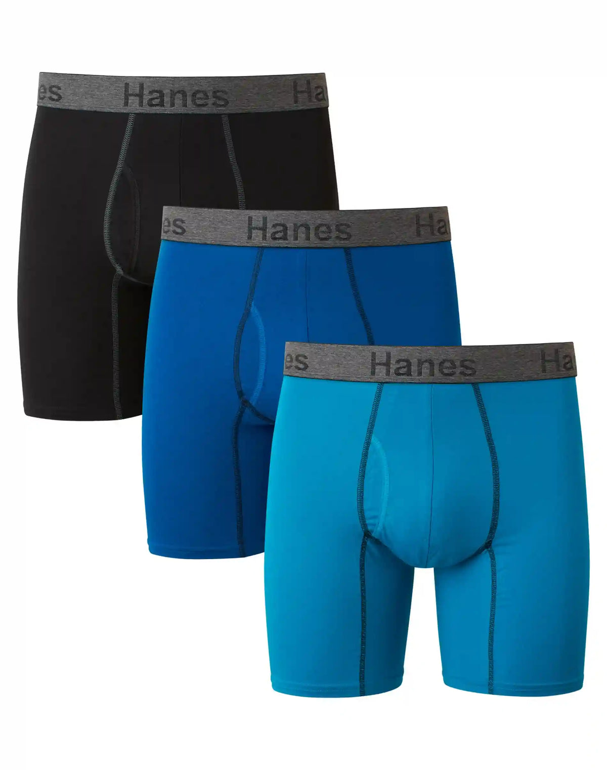 Hanes Men's Comfort Flex Fit® Ultra Soft Cotton Stretch Boxer Briefs 3-Pack
