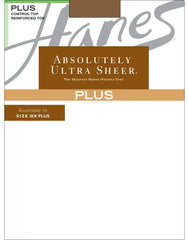Hanes Absolutely Ultra Sheer Control Top Pantyhose with Reinforced Toe (Plus Size)