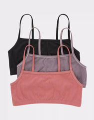 Hanes Women's String Crop Bralette, 3-Pack