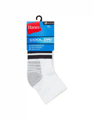 Hanes Cool DRI Men's Ankle Socks with Ventilation, 3-Pairs
